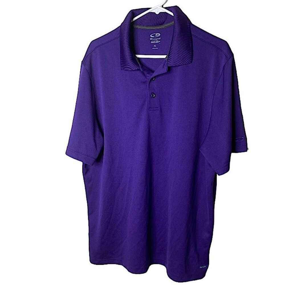 C9 by Champion Mens Size XL Purple Polo Shirt Golf Duo Dry Corpcore Preppy